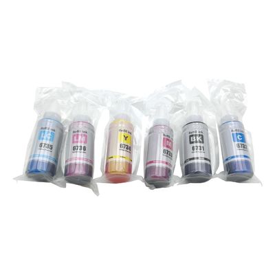 بطری جوهر برای اپسون L805 L800 L1800 L810 L850 چاپگر T673 کد جوهر 70gm X CMYBkLCLM رنگ جوهر